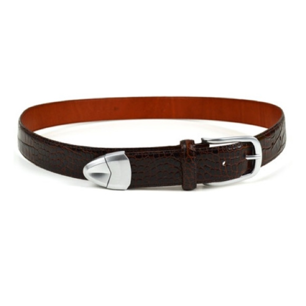 Brown Croc Embossed Leather Golf
Belt with Divot Tool
